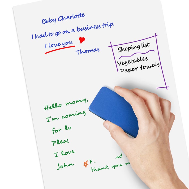 Scribbledo Magnetic Fridge Whiteboard Sheet for Kitchen Refrigerator - Dry Erase Magnetic White Board Organizer & Planner 11"x17" Strong Magnet Includes 6 Markers and Big Eraser - Image 4